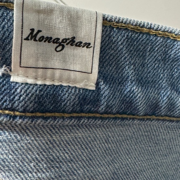 Frank & Eileen Monaghan Button Fly High Rise Raw Hem Straight Leg Mom Jeans 28 - Picture 15 of 16